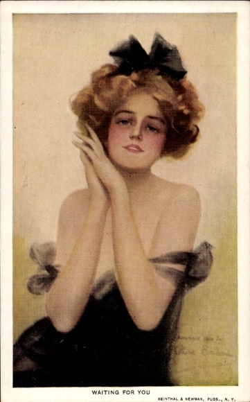 Kunstenaarskaart Boileau, Philip, portret van een vrouw