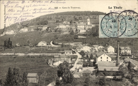 Ak Le Tholy Vosges,  Gare du Tramway, Landschaft, Remiremont