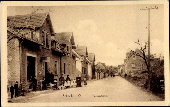Ak Erbach im Odenwald Hessen, Neckarstraße, Gasthaus