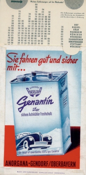 Mechanische Klapp Ak Werbung, Genantin, Autokühler-Frostschutz