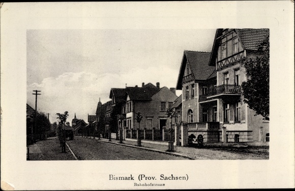 Postcard Bismark Altmark, Bahnhofstrasse