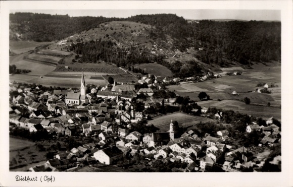 Ak Dietfurt an der Altmühl Oberpfalz, Fliegeraufnahme