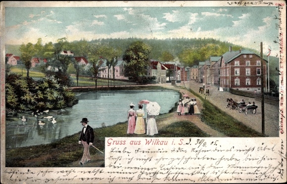 PC Wilkau Hasslau in Saxony, village party at the pond