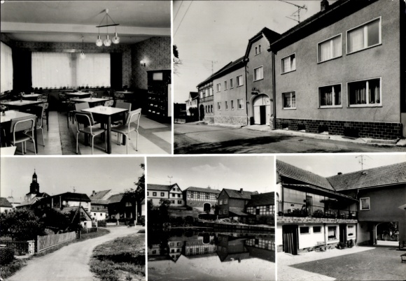 Ak Volkmannsdorf Saalfelder Höhe Saalfeld an der Saale Thüringen, Gasthaus Pohl, Wohngebäude, Inn