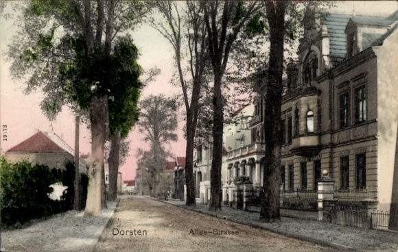 Postcard Dorsten in Westphalia, Allee-Straße