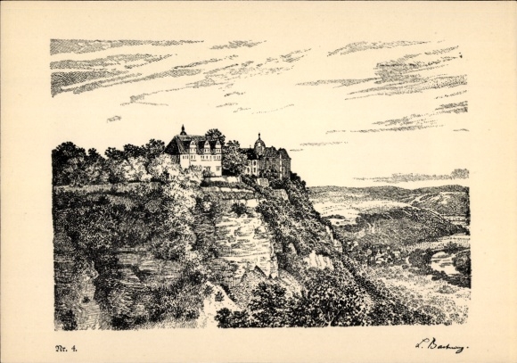 Artist PC Dornburg an der Saale Thuringia, Goethe biography in picture PCs, general view
