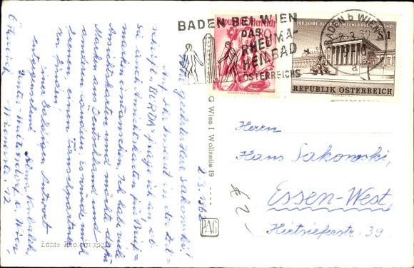 Postcard Vienna 2 Leopoldstadt, Prater, Ferris wheel
