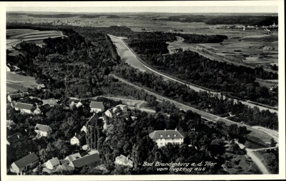 Postcard Brandenburg Dietenheim an der Iller Baden Württemberg, aerial photograph