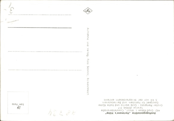 Postcard Groß Reken in Westphalia, excursion restaurant Hartmanns Höhe, Coesfelder Straße