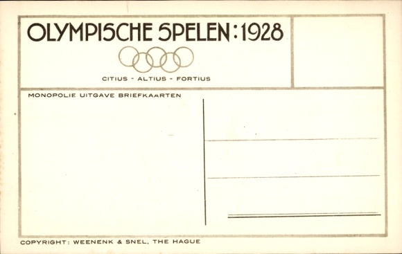Postcard Olympic Games 1928, The captains, referees and linesmen Uruguay Argentina
