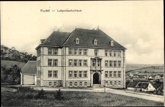 Postcard Kusel in the Palatinate, Luitpoldschulhaus