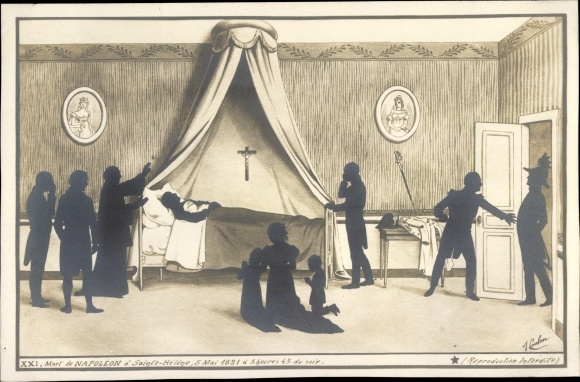 Artist Postcard Mort de Napoleon a Sainte Helene 1821
