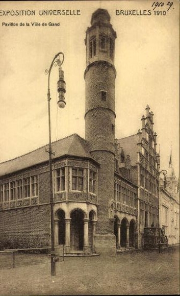 Set von 83 Ansichtskarten, Brüssel Weltausstellung 1910