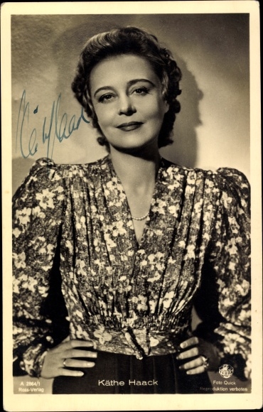 Ak Schauspielerin Käthe Haack, Portrait, Autogramm
