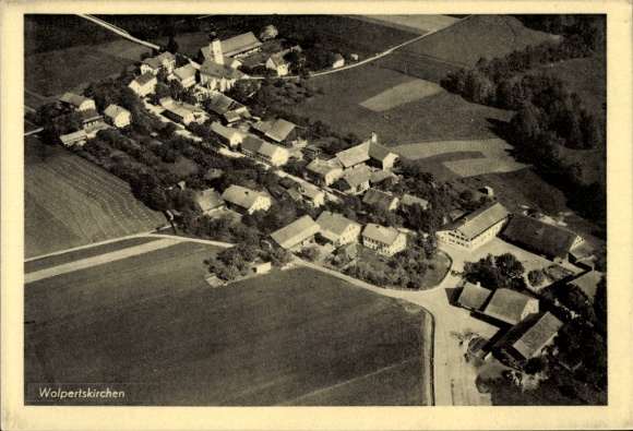 Ak Walpertskirchen Oberbayern, Fliegeraufnahme