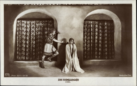 Postcard film scene, The Nibelungen, Part I