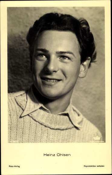 Postcard actor Heinz Ohlsen, portrait, Ross Verlag 3263/1