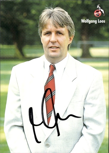 Autogrammkarte Manager Wolfgang Loos, 1. FC Köln, Autogramm