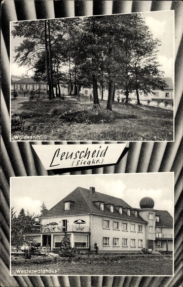 Passepartout PC Leuscheid Windeck in the Rhein Sieg district, Waldesruh, Westerwaldhaus