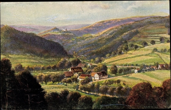 Artist PC Weschnitz Fürth im Odenwald, Lindenfels, panorama