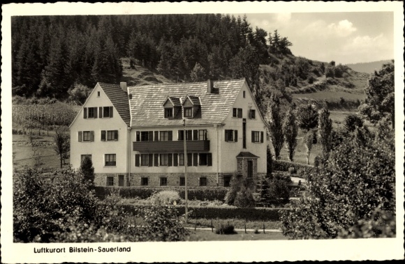 Postcard Bilstein Lennestadt in the Sauerland, Pension Martha Kaufmann