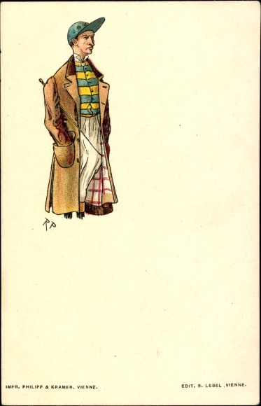 Artist Chromo-Litho Jockey, caricature, Philipp & Kramer