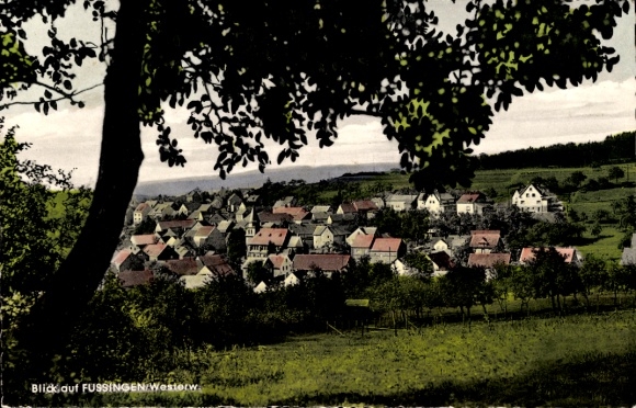 Postcard Fussingen Waldbrunn in the Westerwald, general view