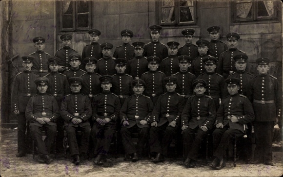 Photo PC Celle in Lower Saxony, German soldiers in uniforms, Imperial era
