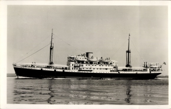 Ansichtkaart MS Van Riebeeck, KPM