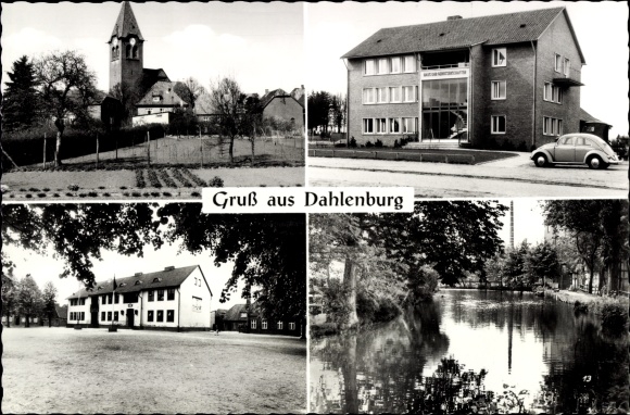 PC Dahlenburg in the Lüneburg Heath, church, partial views