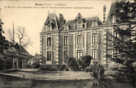KP Bures sur Yvette Essonne, Zamek, Ecuries, zabytkowe budynki, Kapitan Desmarets