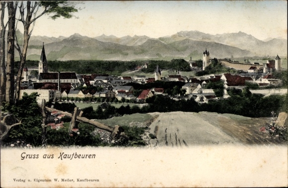 KP artysty Kaufbeuren na Wertach w Szwabii, widok ogólny