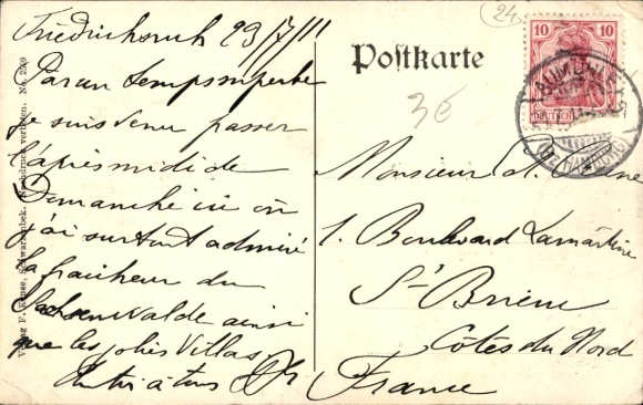 Postcard Friedrichsruh Aumühle in the Duchy of Lauenburg, the castle, historic balcony, group of deer...