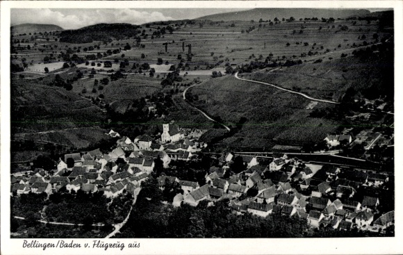 Postcard Bad Bellingen in Baden, aerial photograph