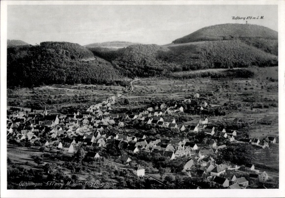 Ak Gönningen Reutlingen in Württemberg, Fliegeraufnahme, Roßberg