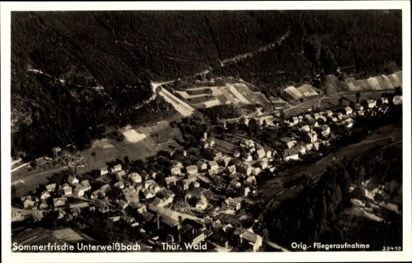 Ak Unterweißbach Thüringen, Fliegeraufnahme