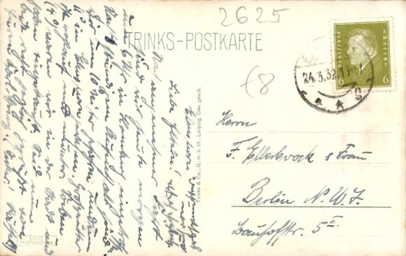 Postcard Elmshorn in Holstein, Boys' Elementary School