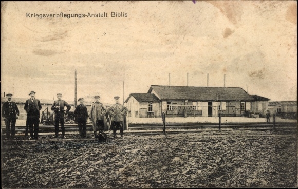 Postcard Biblis on the Rhine Hesse, war catering establishment