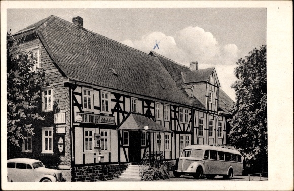 PC Burbach im Siegerland, Hotel Dilthey, owner Robert Koch, coach, half-timbered house