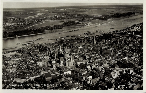 Mainz am Rhein, aerial photograph