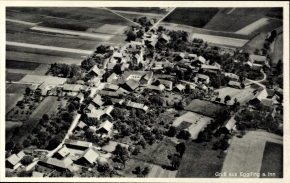 Postcard Egglfing am Inn Bad Füssing Lower Bavaria, aerial photograph
