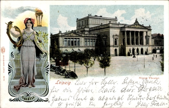 KP z Lipska, Wystawa Sasko-Turyńska 1897, Nowy Teatr, Dama z lirą, historia...