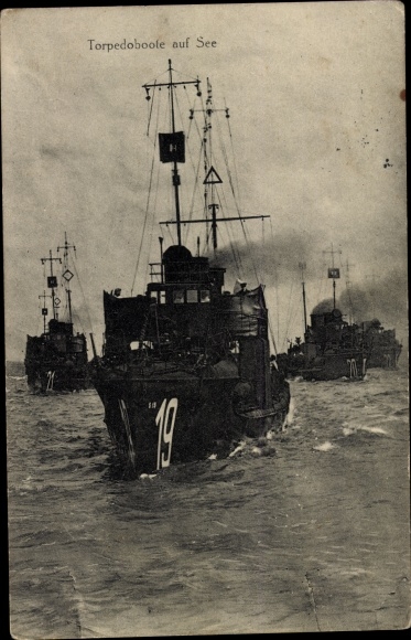Niemieckie okręty wojenne Ak, łodzie torpedowe 19, 20 i 21 na morzu, Imperial Navy