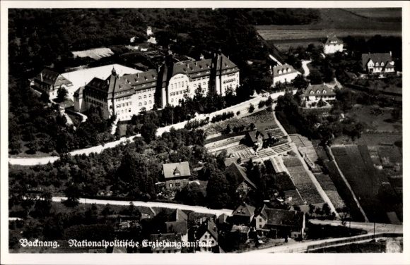 Postcard Backnang in Württemberg, aerial photograph of the National Political Education Institute