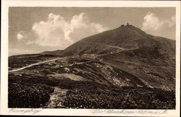 12 Ak Riesengebirge Schlesien, Schneekoppe, Kirche Wang etc.