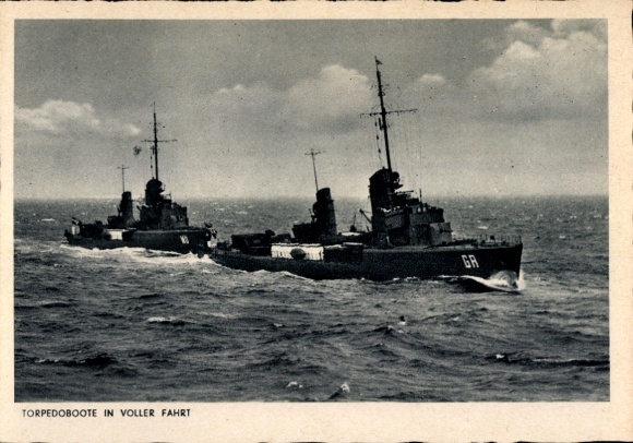 Ak Deutsche Kriegsschiffe, Torpedoboote in voller Fahrt, GR, MÖ, Kriegsmarine
