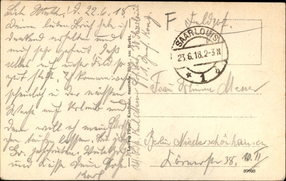 Postcard Saarlouis in Saarland, electrical headquarters