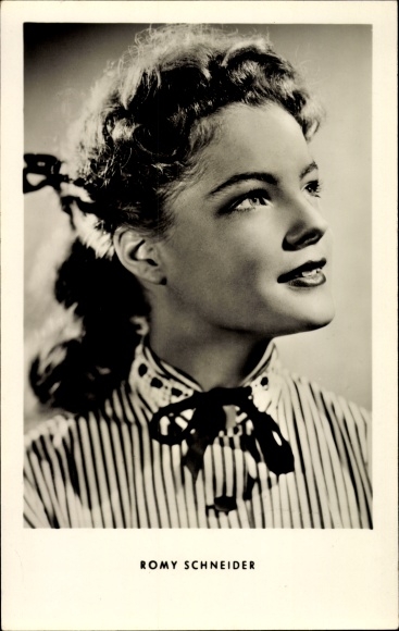 Postcard actress Romy Schneider, portrait