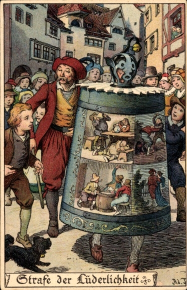 Künstler Litho Jodolfi, Strafe der Lüderlichkeit