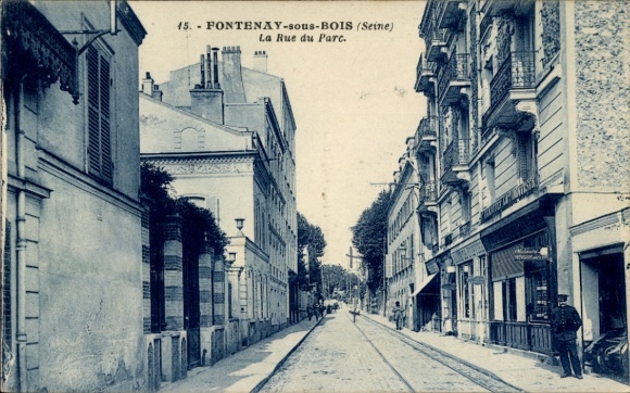 Postcard Fontenay sous Bois Val-de-Marne, La Rue du Parc